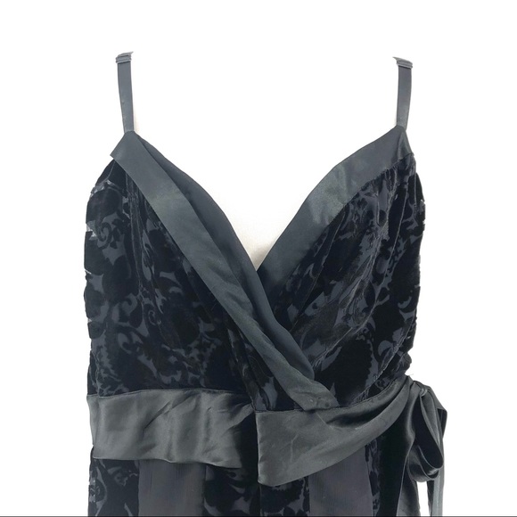 Lane Bryant Black Velvet and Satin Sleeveless Tank - Picture 2 of 6